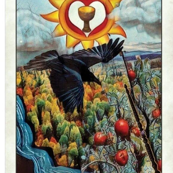 Crow tarot MINI, familiar, pocket size, Rider-Waite, Beginner deck 128 page book - Picture 2 of 10